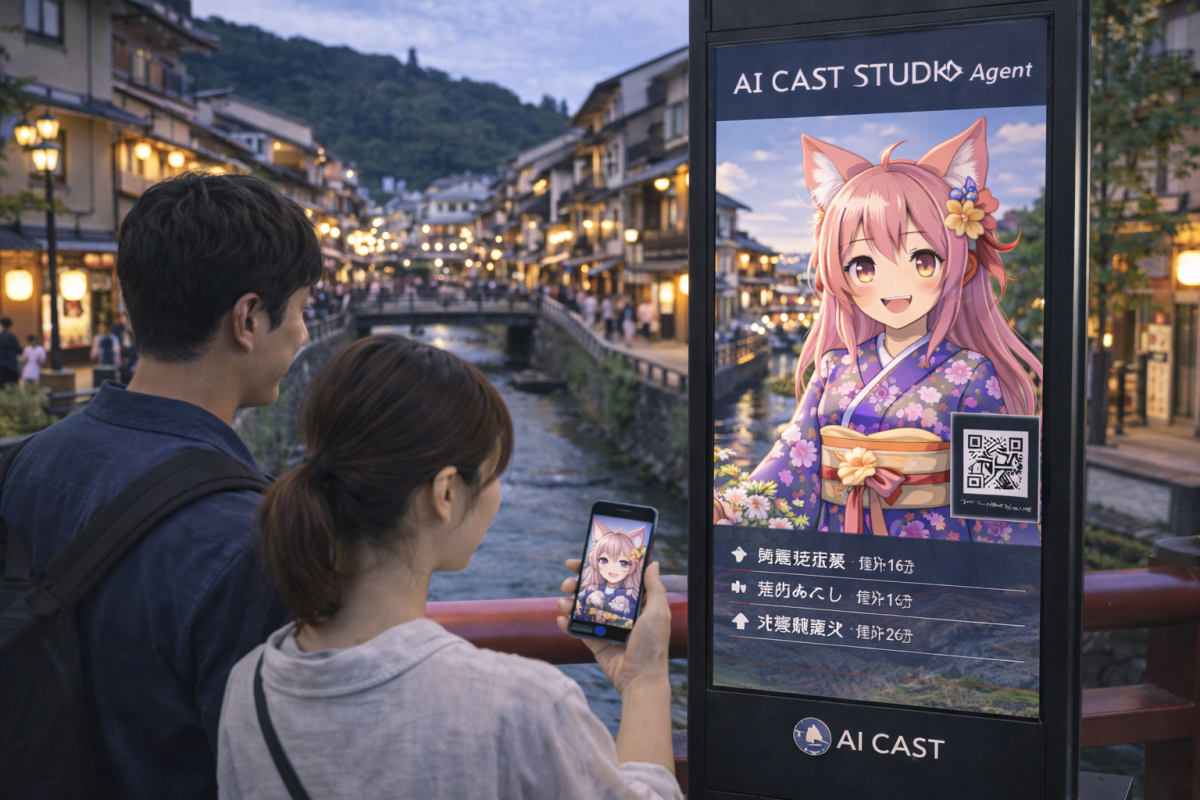 AIさん専用 AI CAST STUDIO Agent Mobile Link 観光DX向けソリューション | 株式